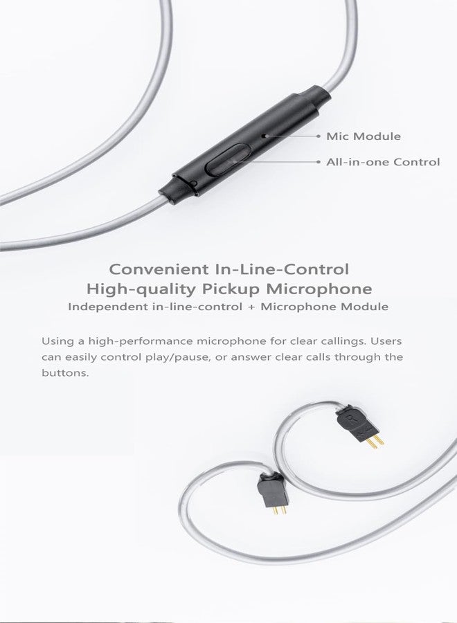 Moondrop MC1 Multipurpose Microphone Cable 3.5mm Earphone Upgrade Cable Microphone 0.78mm-2pin - Image 3