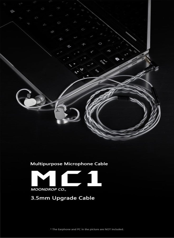 Moondrop MC1 Multipurpose Microphone Cable 3.5mm Earphone Upgrade Cable Microphone 0.78mm-2pin - Image 2