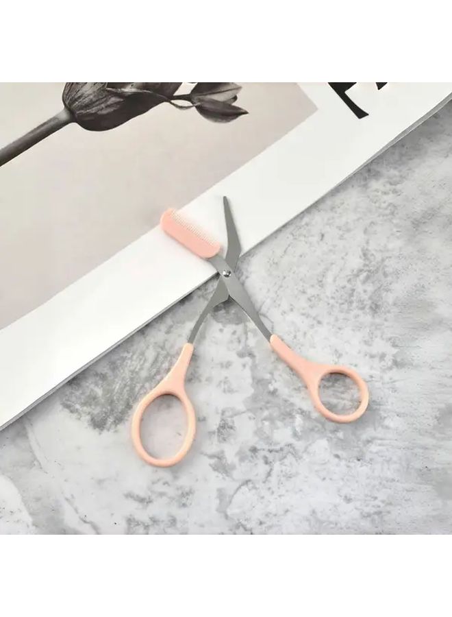 Stainless Steel Precision Eyebrow Scissors Purple Handle Left And Right Hand Design Professional Home Beauty Tool Durable Metal Eyebrow Shaper - Image 5