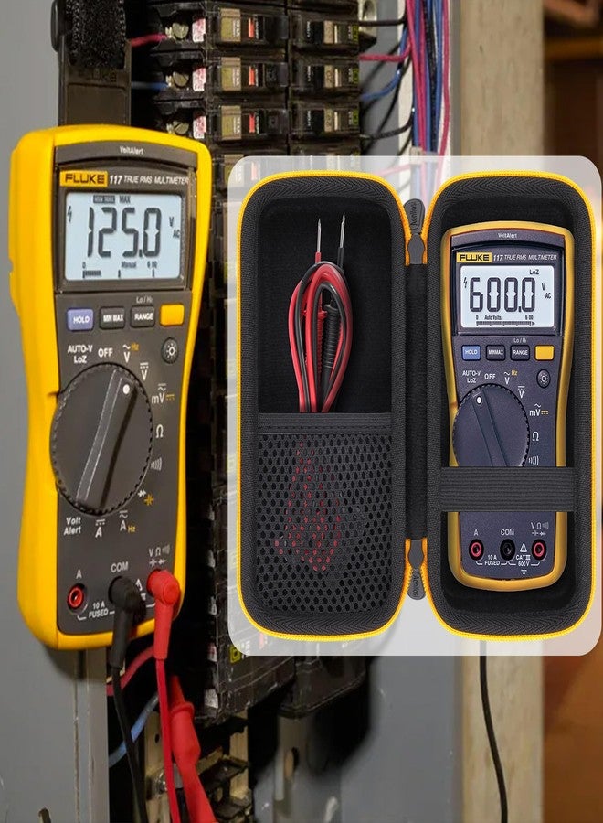 Aenllosi for Fluke 117/116/115/114/113 Digital Multimeter Hard Case, Fluke Volt Meter Organizer (Case Only) - Image 5