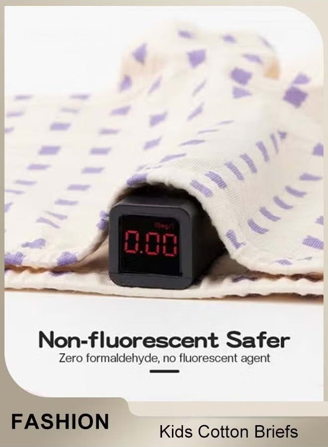 أخبار 4 ملخصات من القطن حزمة للأطفال ، شورتات فتاة صغيرة ، ملخصات طقطقة لطيفة ، ملخصات ملاكمة للفتيات مع حزام ناعم الراحة ، ملخصات شورتات للتنفس للأطفال من 3 إلى 7 سنوات - Image 4
