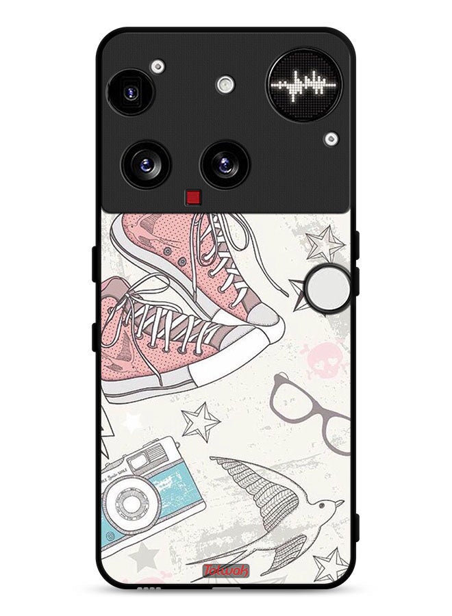 Tolwak Nothing Phone (3) Protective Case Cover Canva Shoes And Camera Art - Image 1