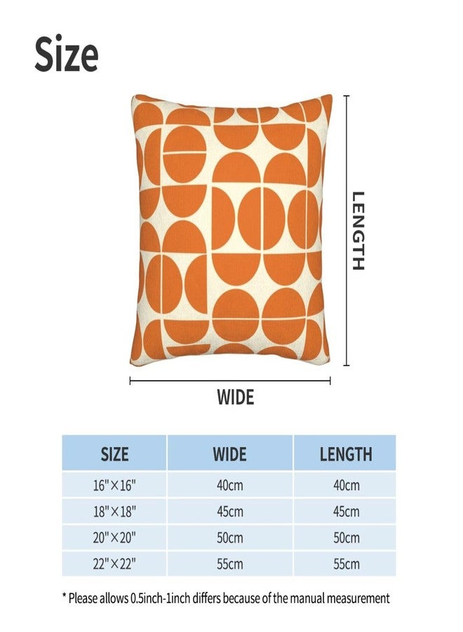 Droerfes Mid Century Abstract Throw Pillow Covers Decorative Cushion Cases Pillowcase for Home Living Room Bed Sofa Farmhouse 18 X 18 Inch Set of 2 - Image 3