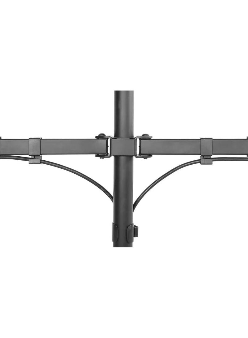 سكيل تك ذراع مفصلية فولاذية أحادية القطب لشاشتين، مناسبة لمعظم الشاشات من ١٣ إلى ٣٢ بوصة، سعة وزن ٨ كجم، قابلة للإمالة والدوران وتعديل الشاشة، لون أسود | SH 024N - Image 3