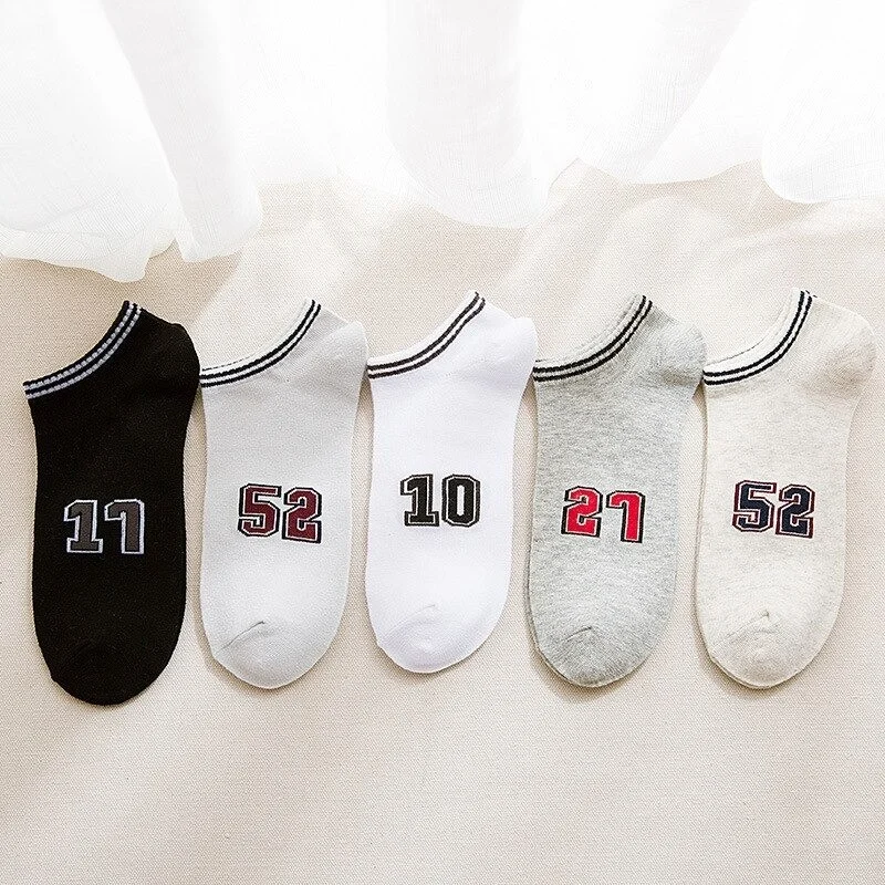 Bgk Unisex 5-Piece Booties Patterned Socks Extra Comfortable