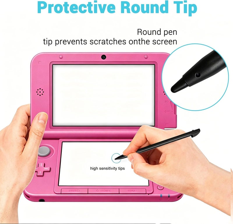 أقلام Xahpower اللمسية لجهاز 3DS XL، أقلام بديلة متوافقة مع Nintendo 3DS XL، مجموعة أقلام لمسية مكونة من 4 في 1 بألوان متعددة - أسود، أبيض، أحمر، أزرق - Image 5