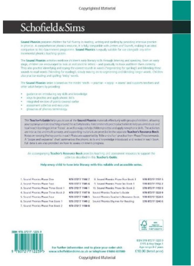 Schofield & Sims Ltd Sound Phonics Teacher's Guide: EYFS/KS1, Ages 4-7  - Image 2