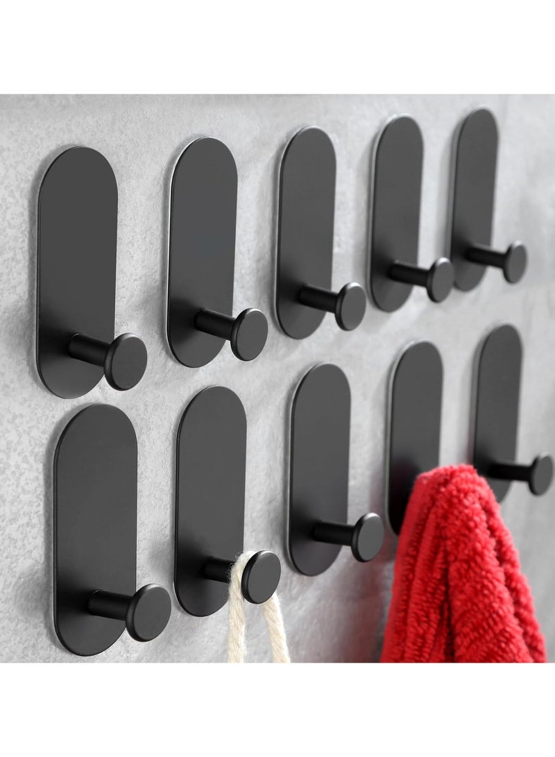 6Packs Adhesive Hooks for Bathroom,Stainless Steel Hooks for Hanging Towel Hooks Stick on Wall  - Image 2