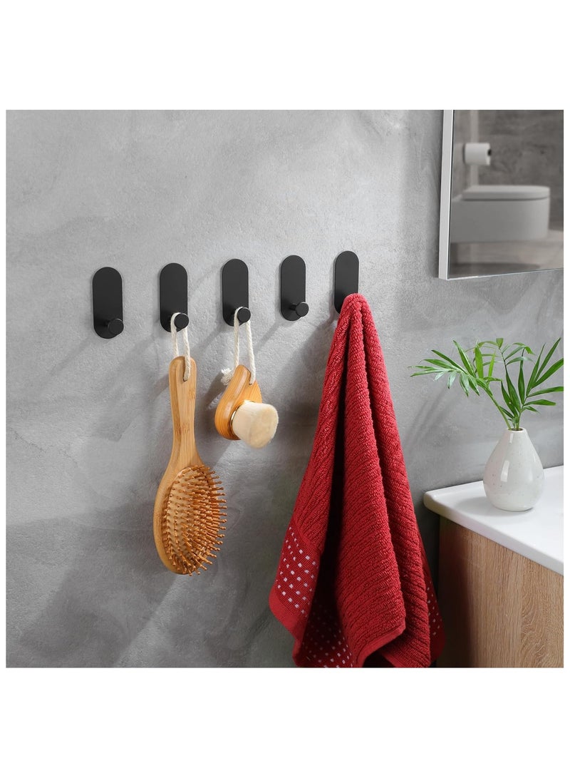 6Packs Adhesive Hooks for Bathroom,Stainless Steel Hooks for Hanging Towel Hooks Stick on Wall  - Image 4