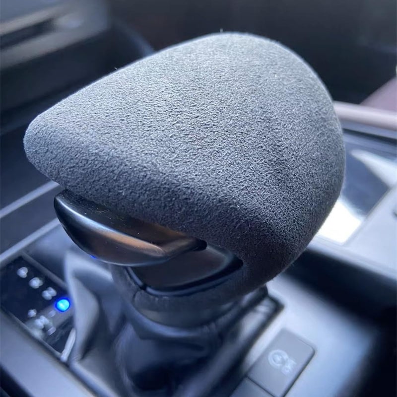 ZiWen Interior Trim Suede Center Gear Shift Knob Cover Accessories for Lexus ES UX 250 250h 300h 350 2019 2020 2021 2022 2023 2024 2025 F Sport Suede Black