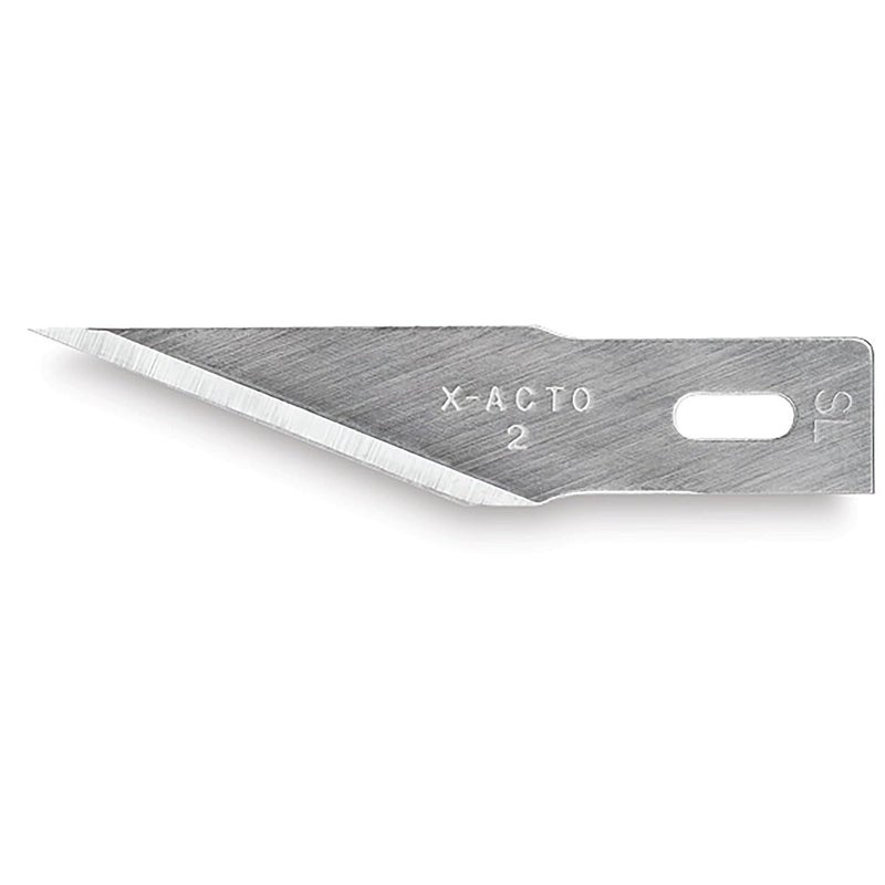 X-Acto X202 No. 2 Large Fine Point Blades (Pack of 5); For Precision Cutting of Medium to Heavy Weight Materials; Easily Cuts Wood, Paper, Plastic, Metal, Film and Acetate - Image 3