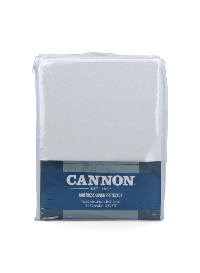 Cannon Polycotton and Non-Woven Fabric Solid King Mattress Protector White 200 x 200+30 cm CNON MCPK