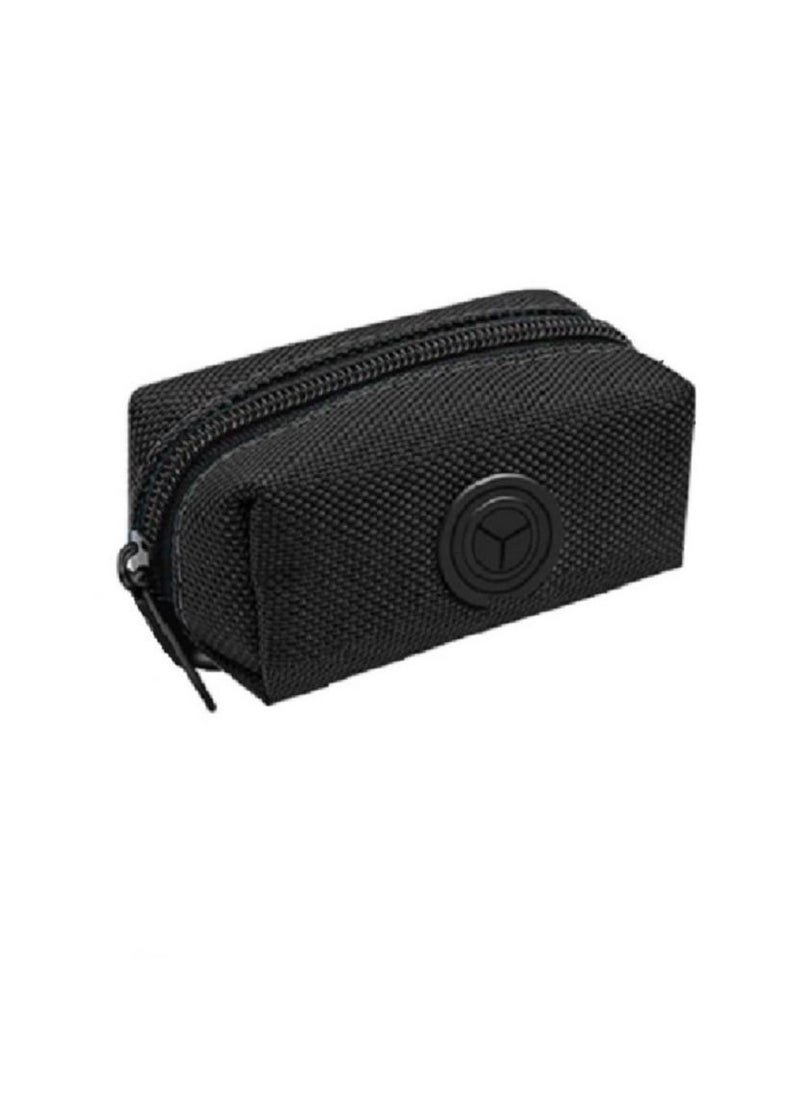 Generic Black Portable Garbage Bag Dispenser Holder with Zipper And Carabiner Clip An Organizer Pouch For Baby Diapers Also Other Small Supplies  - Image 1