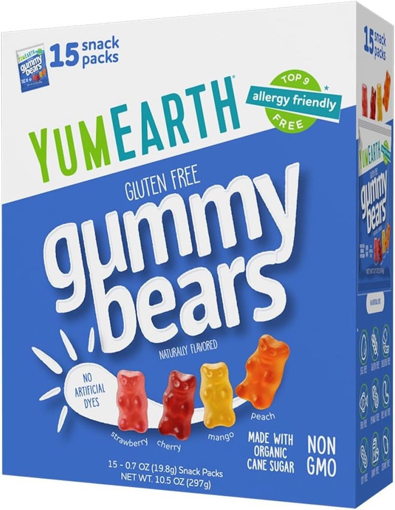 YumEarth Organic Gummy Bears - Gluten Free Fruity Snacks - Image 1