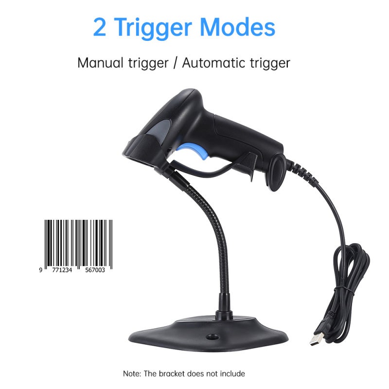 1D Barcode Scanner, Black: High Resolution 1500 Pixels - IP52 Protection 1.5m Drop Resistance, 200 Scans Per Second for Retail, Warehouse And Inventory Management - Image 2