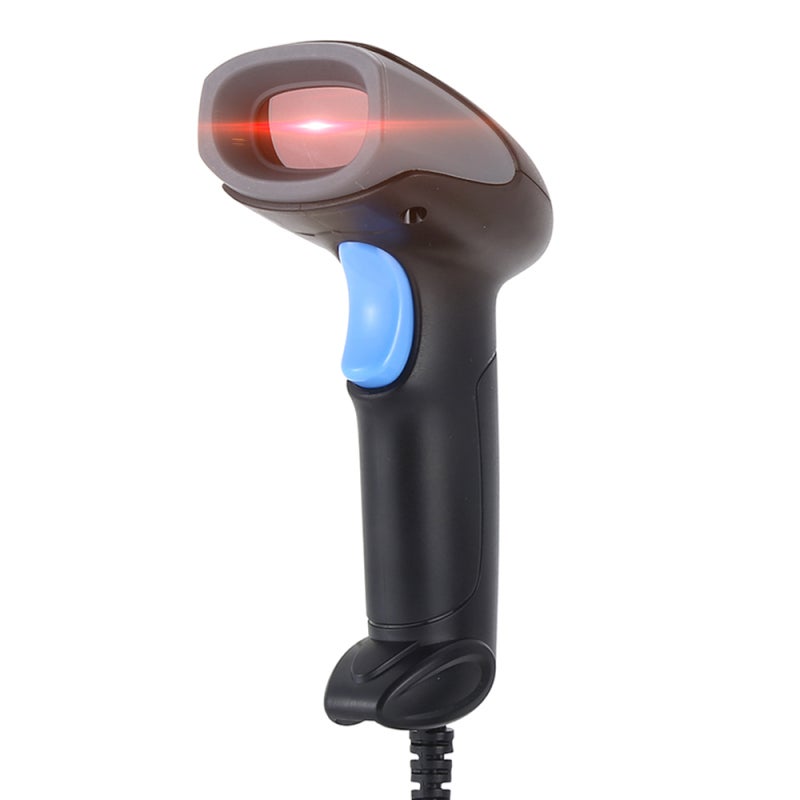 1D Barcode Scanner, Black: High Resolution 1500 Pixels - IP52 Protection 1.5m Drop Resistance, 200 Scans Per Second for Retail, Warehouse And Inventory Management - Image 1