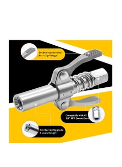 Generic 2PCS Grease Gun Coupler with Dual Handle For Quick And Easy Lock And Release, Suitable For All Grease Guns With 1/8 In NPT Fittings, Rated At 10,000 PSI  - Image 3