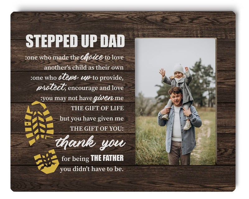 Razpah Step Dad Gift Picture Plaque D?cor  Thank You for Being the Father You Didn't Have to Be  Picture Framed Gift Wood Plaque Sign  Holidays Gift for Stepped Up Dad  Father's Day Gift for Bonus Dad - Image 2