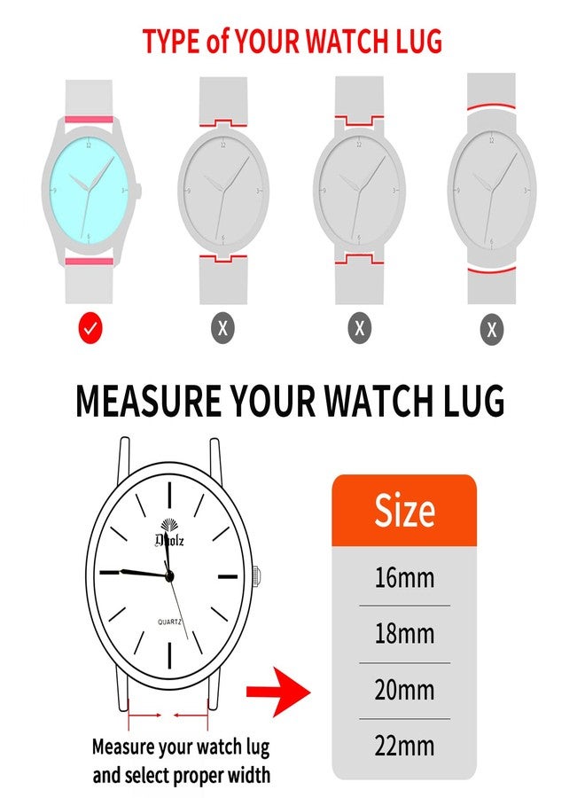 TStrap Leather Watch Straps 20mm - Soft Black Quick Release Watch Bracelet - Smart Watch Strap for Men Women Replacement - 14mm 16mm 18mm 19mm 20mm 21mm 22mm 23mm 24mm, Grey Strap/Silver Clasp, 19mm, - Image 5