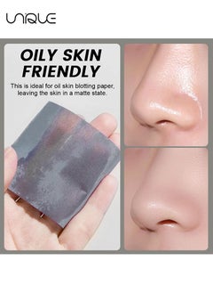 Unique 700 Pcs Facial Oil Blotting Paper - Facial Fragrance Blotting Paper - With Puff Mirror Face Blotting Paper - Oily Skin Care Blotting Paper - Men and Women - Suitable for All Skin Types - Portable  - Image 4