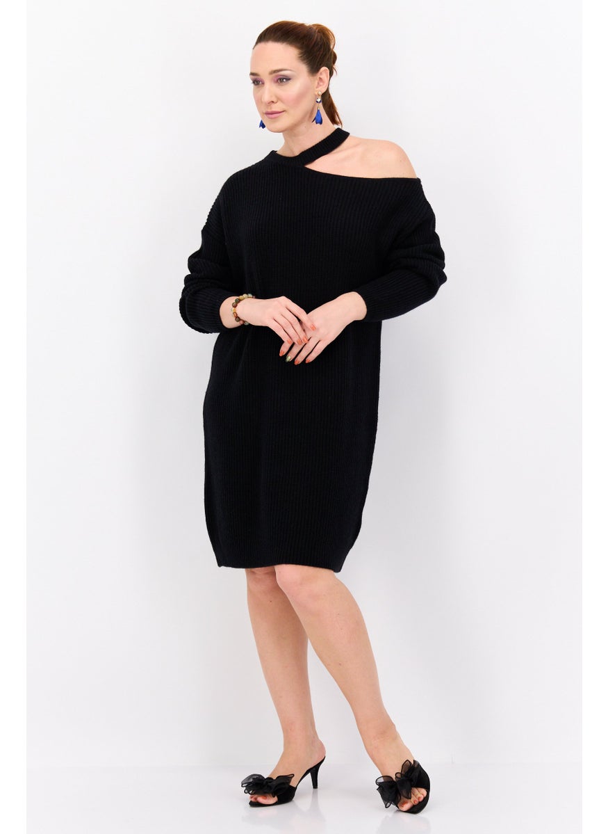 HUGO BOSS Women Knitted Sweater Dress, Navy  - Image 1