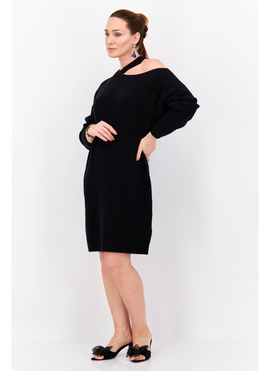 HUGO BOSS Women Knitted Sweater Dress, Navy  - Image 3