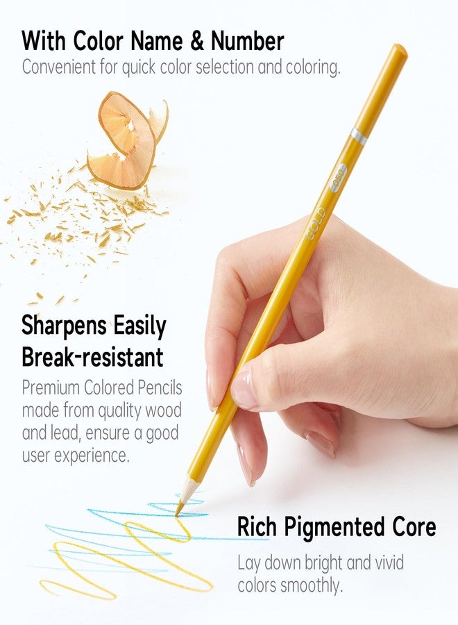 Shuttle Art 60 Metallic Colored Pencils, Colored Pencils for Adult Coloring, Soft Core Coloring Pencils in Gift Tin Box, Color Pencils for Kids Adults Beginners Artists Drawing Coloring Sketching - Image 3