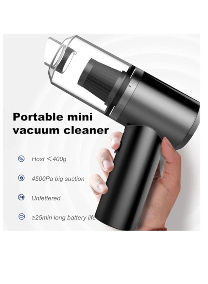 Mini Cordless Handheld Vacuum Cleaner for Car and Home, with Keyboard and LED Light, Ultra Lightweight - Image 3