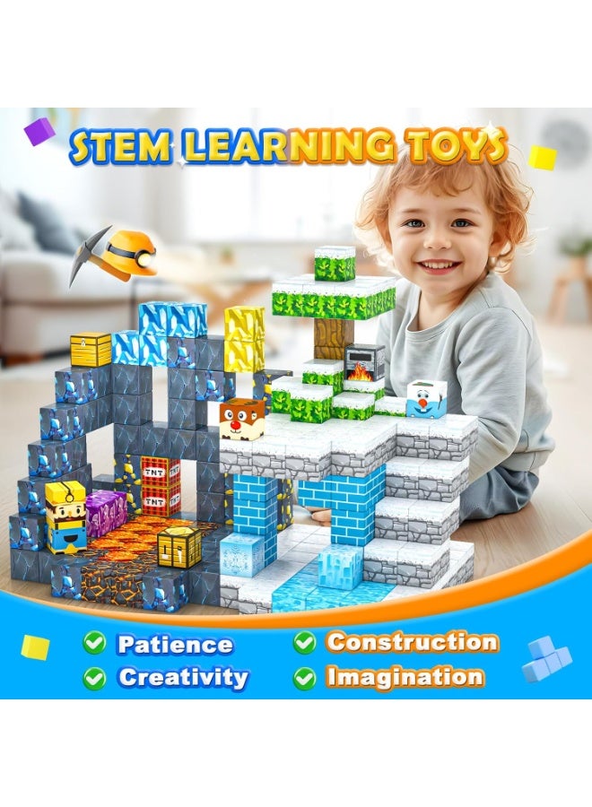 150PCS Magnetic Building Blocks, Magnetic Tile Building Blocks Set, Creative Educational Toys, Sensory and Outdoor Toys for Kids Ages 3+ - Image 5