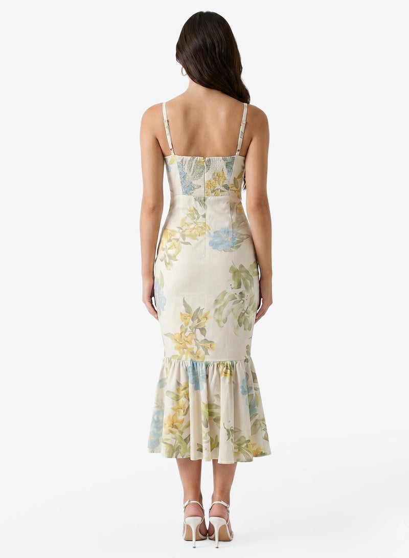 GUESS Printed Strappy Sweetheart Neck Dress - Image 3