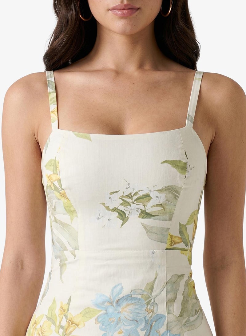 GUESS Printed Strappy Sweetheart Neck Dress - Image 2