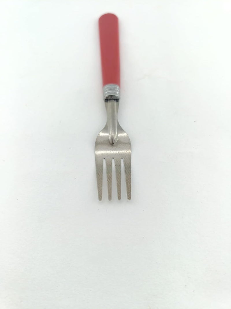 advancedestore Fork Set12Pcs Stainless Steel with Plastic Handle Spoon12Pcs for Dinning Table Spoon and Restaurant Kitchen use Set of 24PcsMulti Colour - Image 4