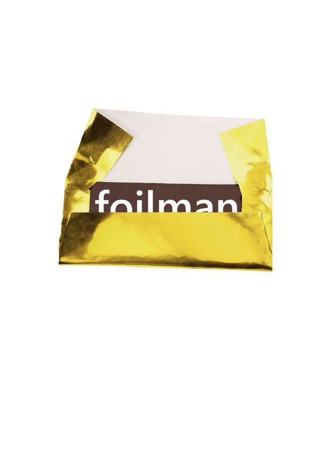Foilman Foil Wrapper (Black) - Pack of 100 Candy Bar Wrappers with Thick Paper Backing - Folds and Wraps Well - Best for Wrapping 1.55Oz Hershey/Candies/Chocolate Bars/Gifts - Size 6" X 7.5" - Image 4