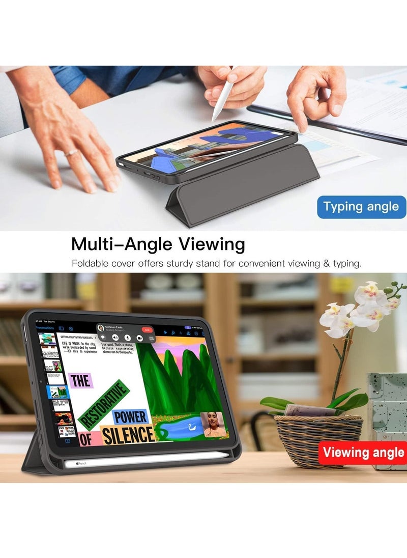 JAJEEK NEW Smart Case with Pencil Holder Compatible with iPad Mini 6, Trifold Stand Smart Case with Soft TPU Back, Auto Wake/Sleep, Dust Proof & Anti-Fingerprint, Heavy Duty Protection - Image 4