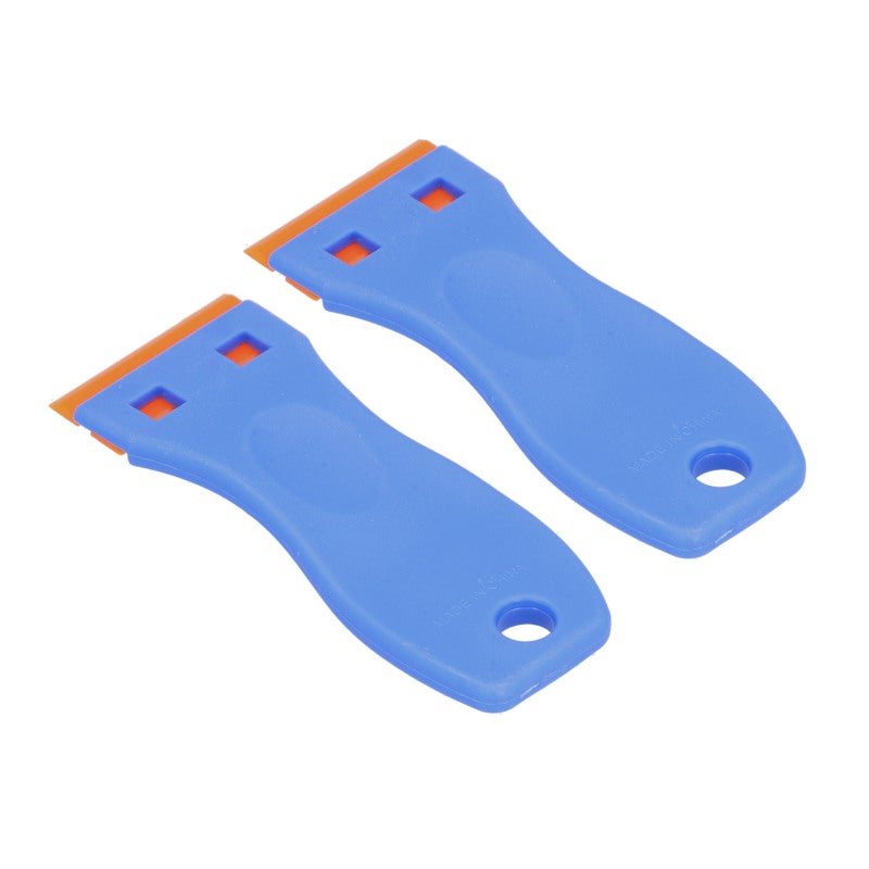 Cleaning Tool: Ergonomic Curved Handle - Safe Fixed Plastic Blade Versatile Scraper for Removing Stubborn Stains Decals from Windows Cars Tiles - Image 1