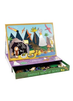 Floss & Rock Dino Magnetic Play Scenes | Reusable Dinosaur-Themed Magnetic Activity Book for Kids 3+ | Fold-Out Play Board & Magnetic Pieces for Imaginative Play  - Image 2