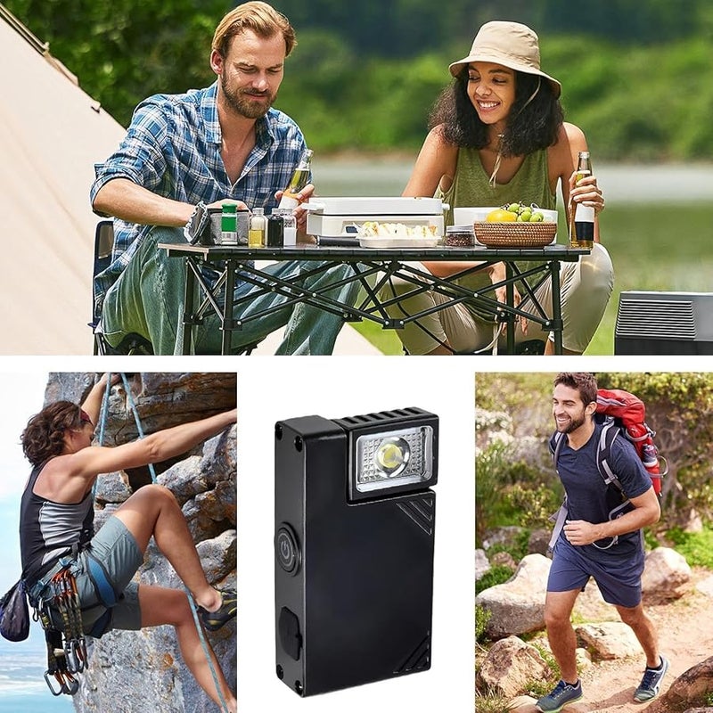 مصباح يدوي أسود قابل لإعادة الشحن ومغناطيسي LED للتخييم والمشي لمسافات طويلة والعمل والإصلاح والطوارئ - Image 5