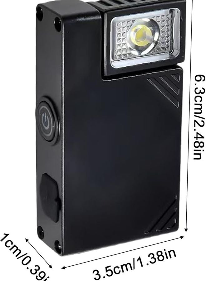 مصباح يدوي أسود قابل لإعادة الشحن ومغناطيسي LED للتخييم والمشي لمسافات طويلة والعمل والإصلاح والطوارئ - Image 3