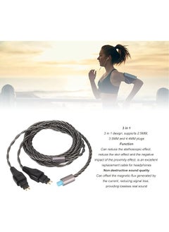 Sorandy Replacement Audio Cable For Sennheiser Hd650 Hd600 Hd580 Hd6Xx Hd565 Hd535 Hd525 Headphones 2.5Mm 3.5Mm 4.4Mm Plug Extension Aux Cord 1.2Meters 3.9Feet Cold Gray  - Image 4