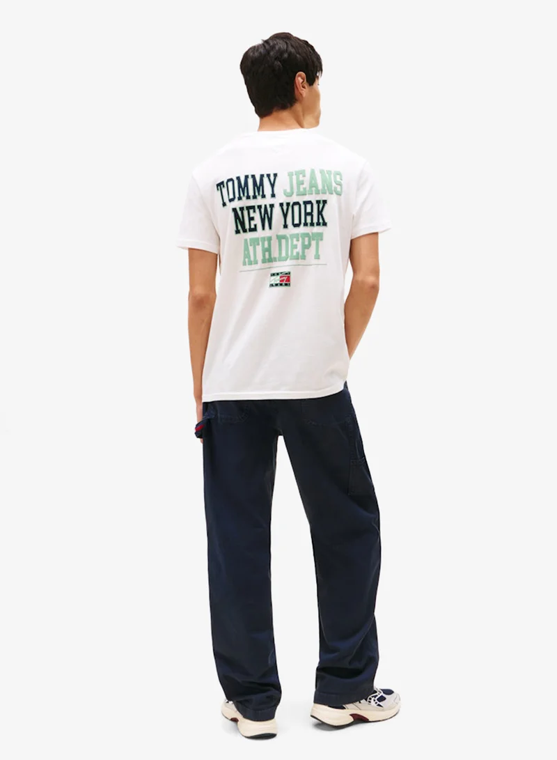 تومي جينز تي شيرت مطبوع بقصة عادية