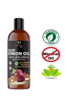 Luxura Sciences Organic Onion Oil | Controls Hair Loss, Dandruff, & Helps with Growth | Infused with 14 Essential Oils for Strong Roots | Sulfate-Free Hair Care | 8.45 Fl Oz/250ml  - Image 2