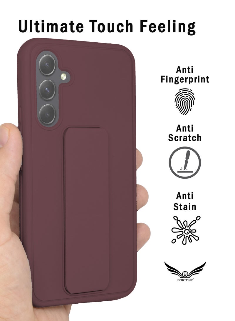 BORTONY Samsung A54 5G Case with Magnetic Car Mount Kickstand Holder Premium Silicone Vertical and Horizontal Hand Strap Grip Cover for Samsung Galaxy A54 5G - Image 5