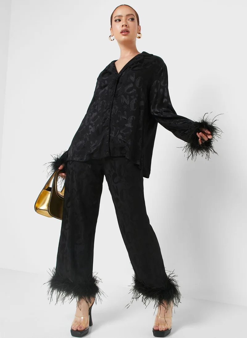 نوكتورن Feather Detail Button Down Shirt