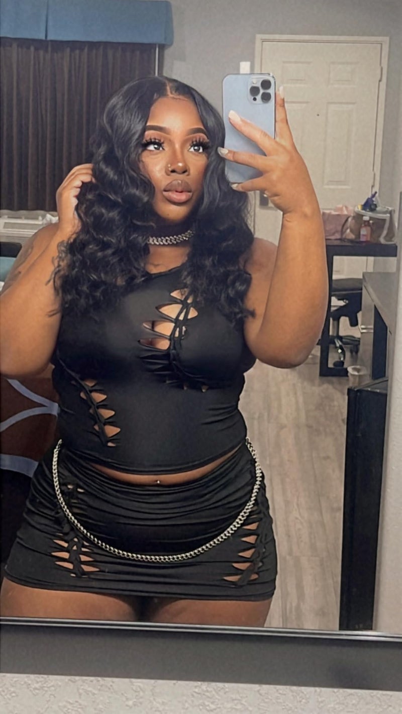 Tehoao Two Piece Skirt Set for Women Sexy Summer Club Outfits for Night Going Out Crop Tops Mini Cutout Dresses - Image 4
