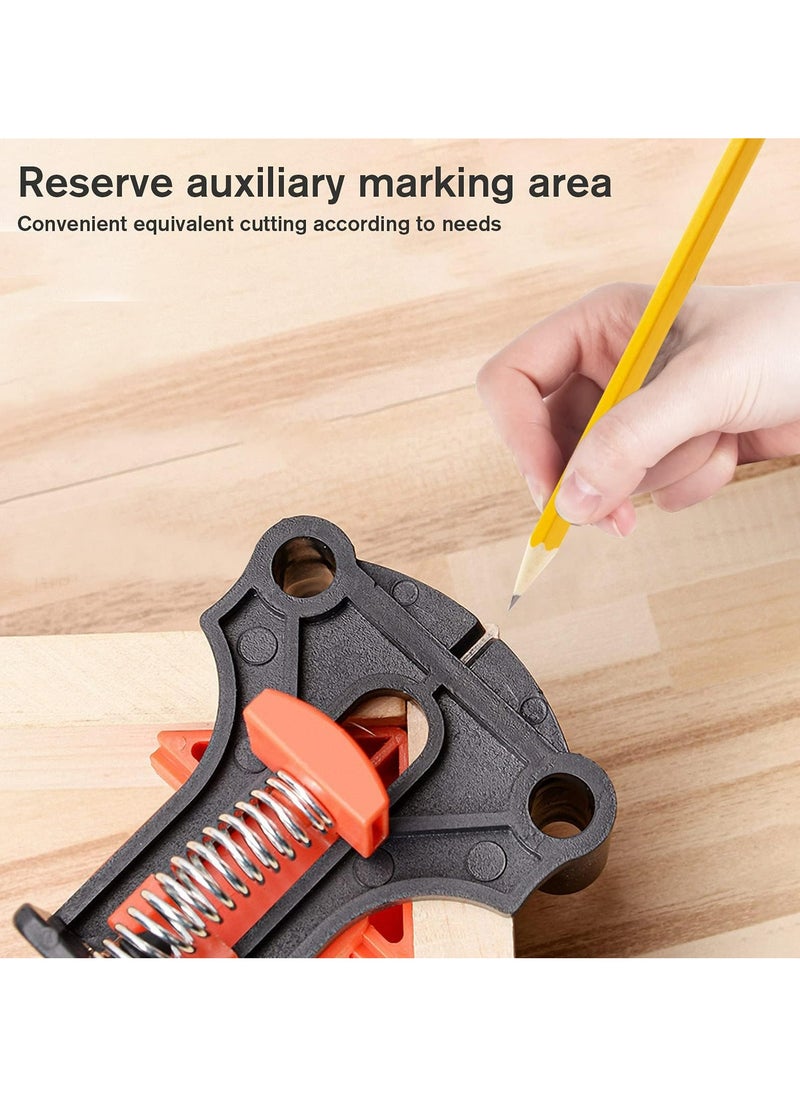 CMGTYYD - Corner Clamps Set for Woodworking, 60/90/120 Degree Non Slip Fixed, 4PCS Adjustable Single Handle Spring Loaded Right Angle Clip for Frame Welding/Wood Working/Making Cabinet or Punch DIY - Image 1