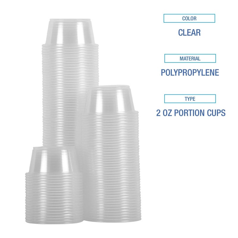 Boardwalk SoufflePortion Cups 2 oz Polypropylene Clear 20 CupsSleeve 125 SleevesCarton - Image 4
