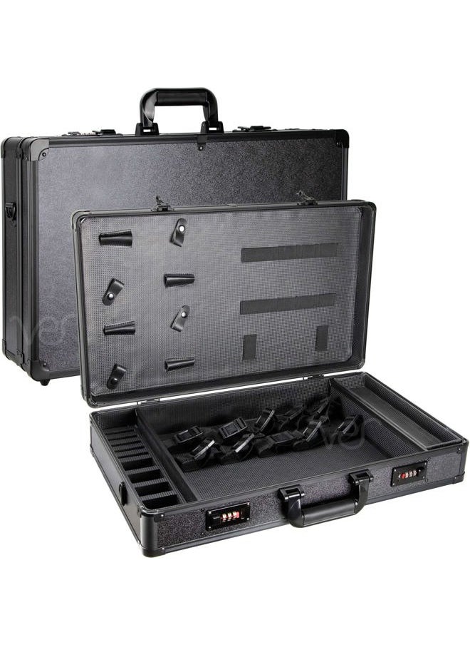 Ver Beauty Professional Barber Case, Stylist Tool Box Organizer & Traveling Case, Black Matte, Large  - Image 1