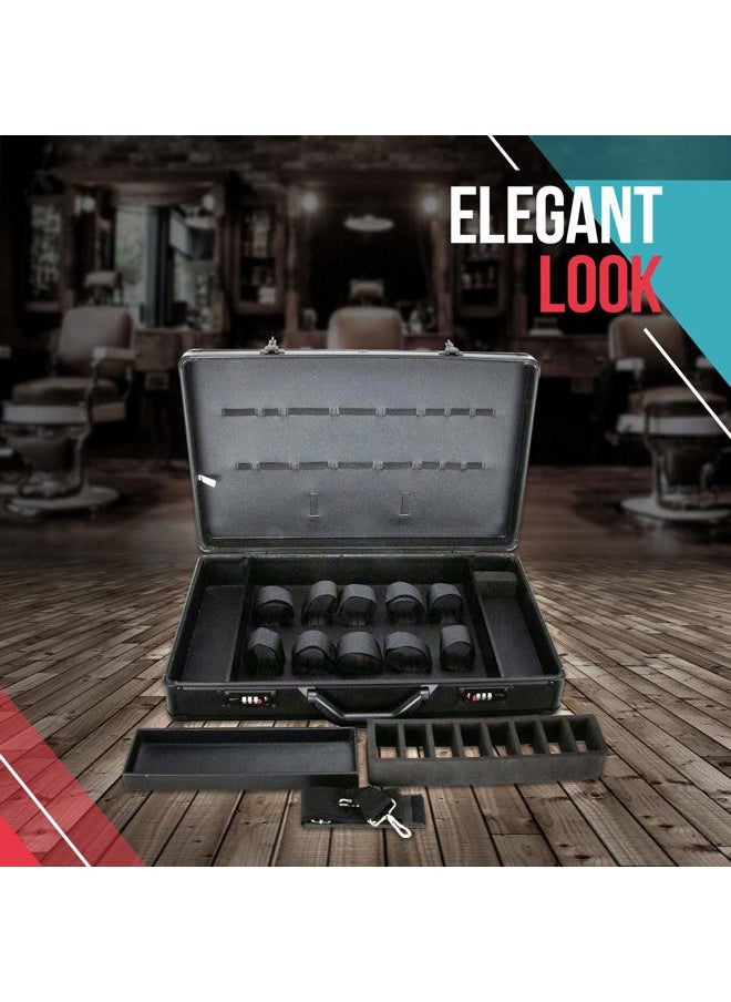 Ver Beauty Professional Barber Case, Stylist Tool Box Organizer & Traveling Case, Black Matte, Large  - Image 3