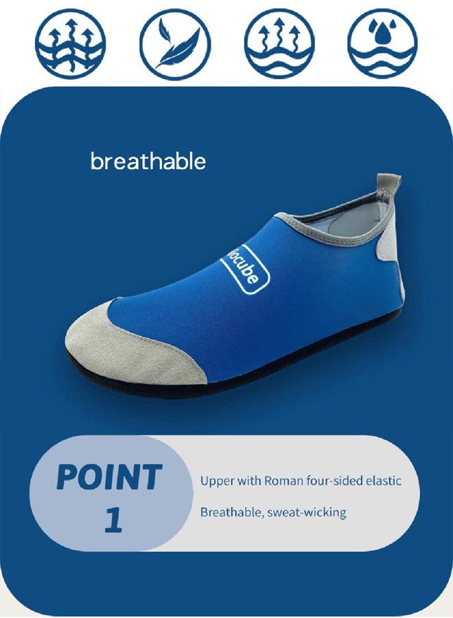 VUCATIN Water Shoes for Men Women Quick-Dry Aqua Socks Slip-on Beach Shoes Swimming Shoes Barefoot Yoga Socks for Sport Beach Swim Surf Yoga Exercise (E)  - Image 3