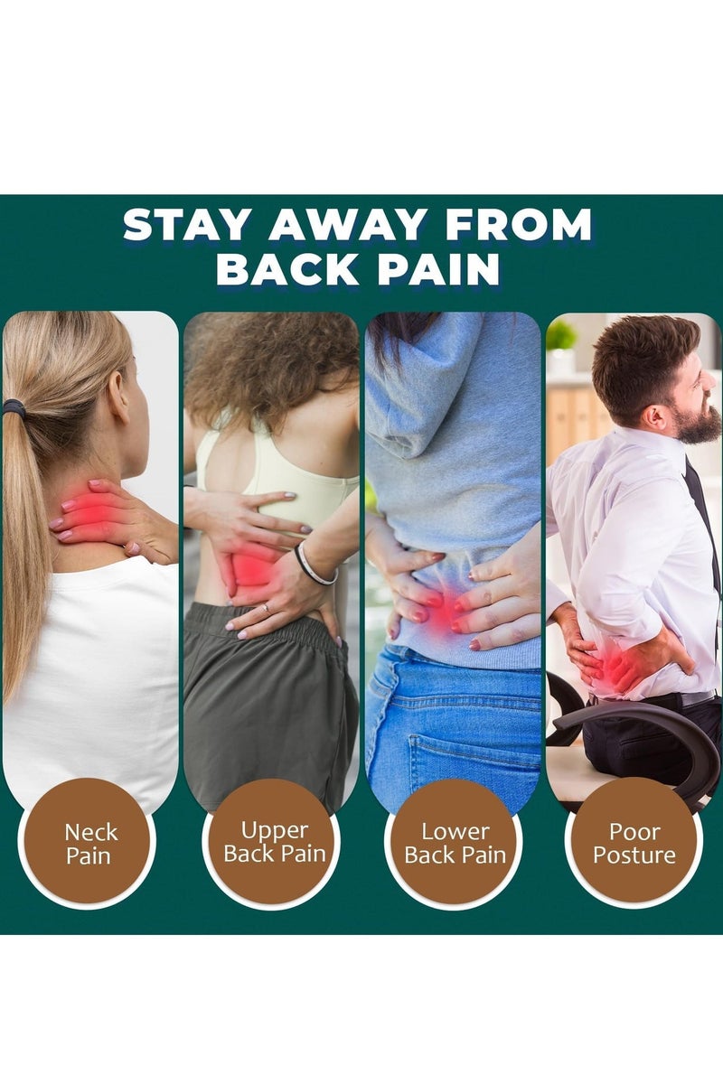 فلوشرينيك وسادة دعم أسفل الظهر، دعامة ظهر مريحة مع غطاء شبكي ثلاثي الأبعاد قابل للتنفس، مناسبة لكراسي المكتب وكراسي الألعاب والسيارات والاستخدام المنزلي (أسود) - Image 3